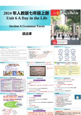 25秋新人教版七年级英语上册-Unit 6 课时3 Section A（Grammar Focus）课件
