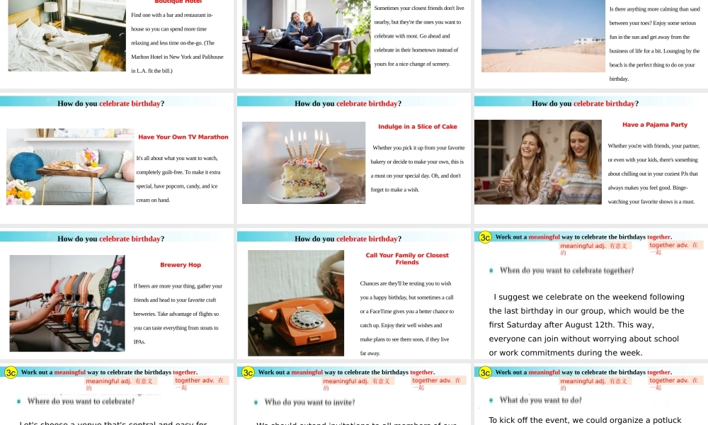 25秋新人教版七年级英语上册-Unit 7 课时6 Project课件