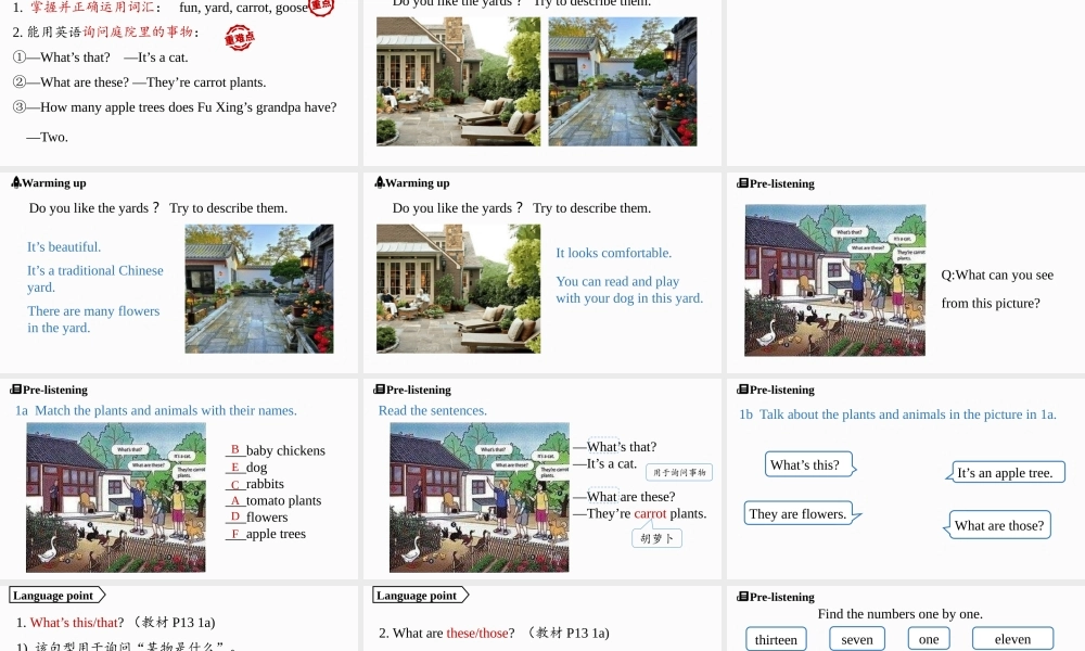 25秋新人教版七年级英语上册Starter+Unit+3+Welcome！Section+A+1a-2d课件