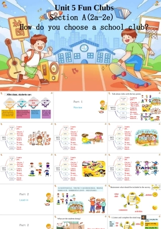 25秋新人教版七年级英语上册Unit 5 Fun Club Section A 2a-2e 课件 