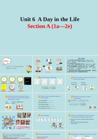 25秋新人教版七年级英语上册Unit 6 Section A 1a-2e 课件 