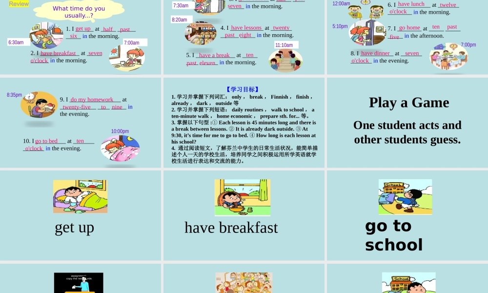 25秋新人教版七年级英语上册Unit 6 Section B(1a-1d)课件