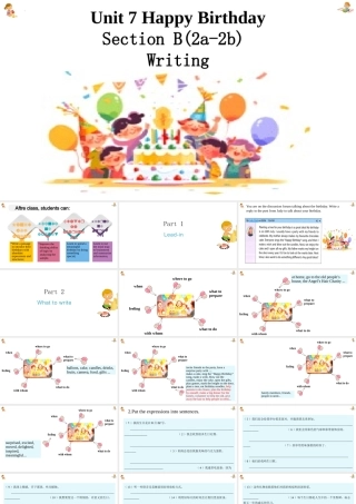 25秋新人教版七年级英语上册Unit 7  Happy Birthday Section B(2a-2b) Writing  课件