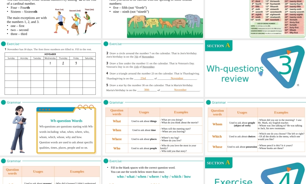 25秋新人教版七年级英语上册Unit 7 Section A -2 (Grammar Focus) 课件
