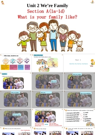25秋新人教版七年级英语上册Unit+2+We're+family++Section+A+1a~1d课件