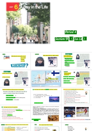 25秋新人教版七年级英语上册Unit6 Section B (1a-1d)课件