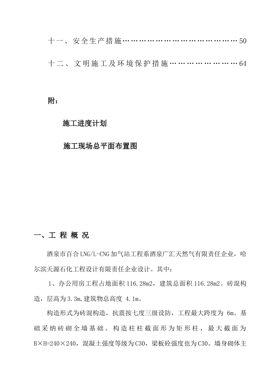 百合加气站土建工程施工组织设计_第3页