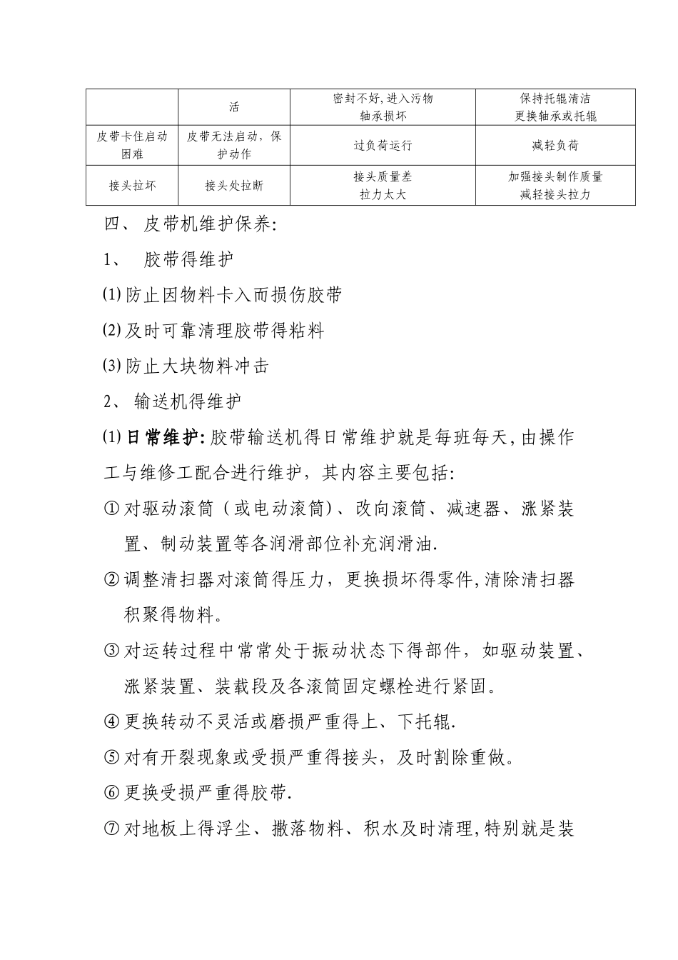 皮带机维护保养规程_第2页