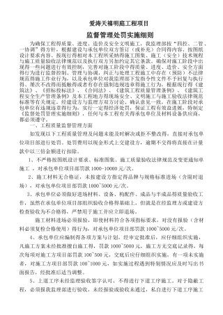 监理处罚细则