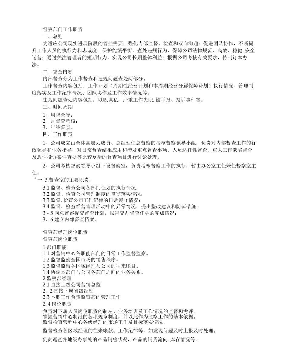 督察部门工作职责_第1页