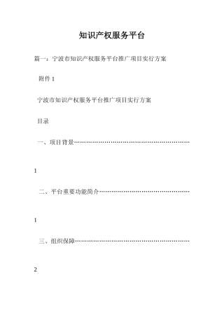知识产权服务平台doc