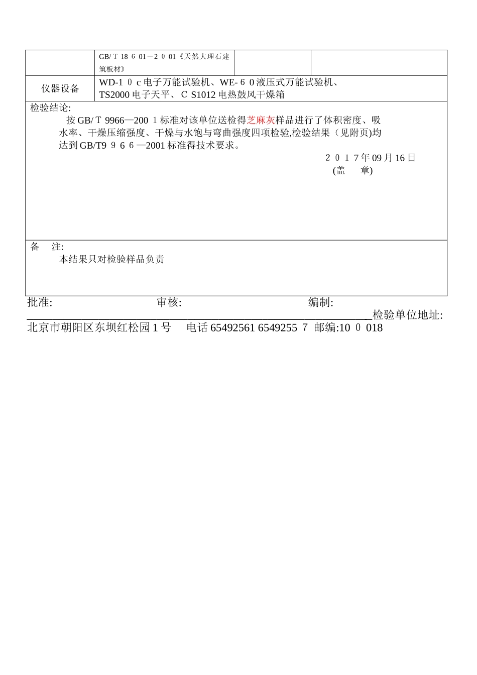 石材检测报告_第2页