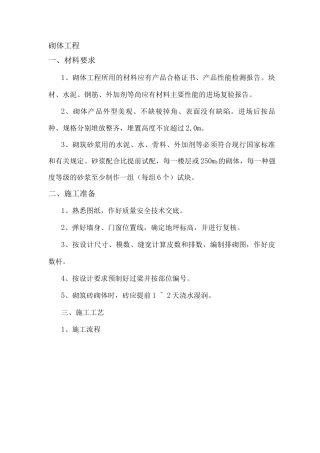 砌体工程施工方案7