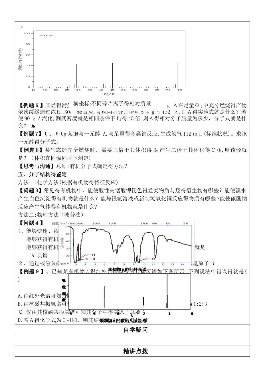 研究有机物的一般步骤和方法学案_第2页