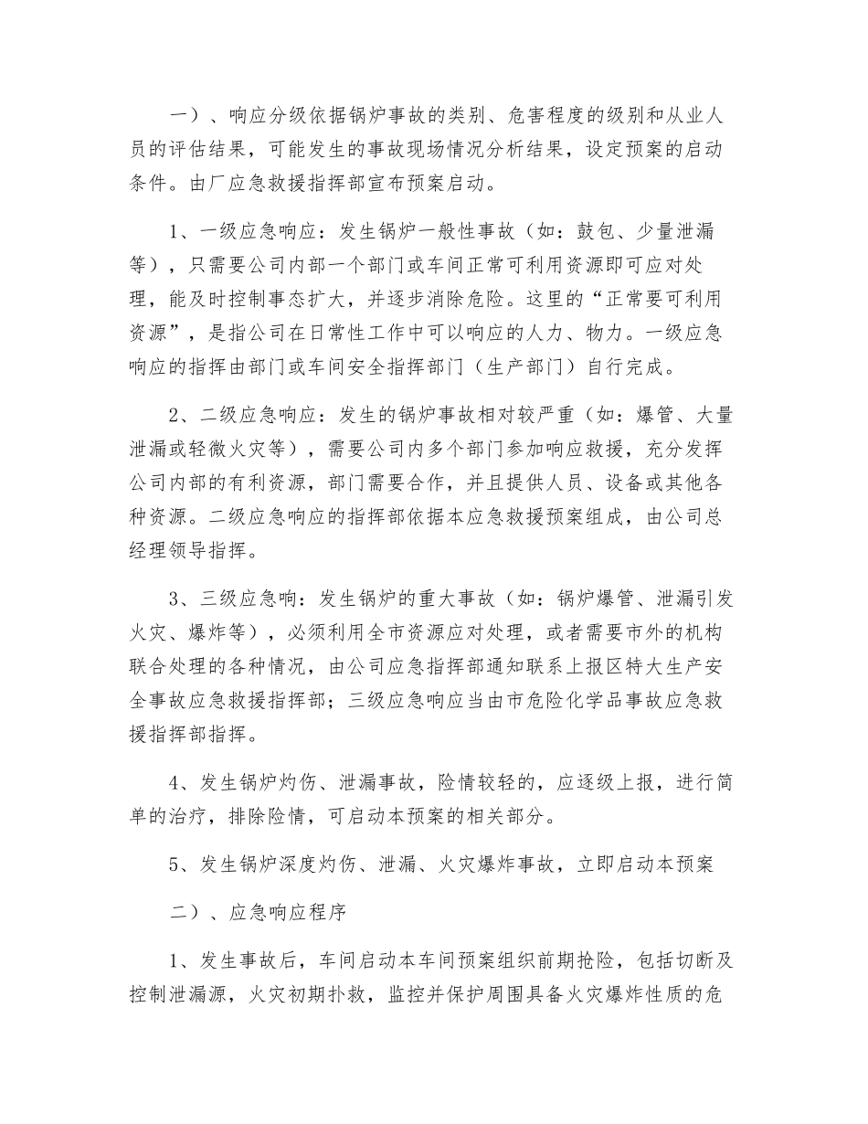 碳素有限公司导热油锅炉应急救援预案_第3页