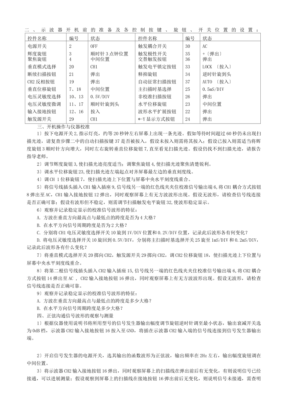 示波器的使用实验操作指导_第3页