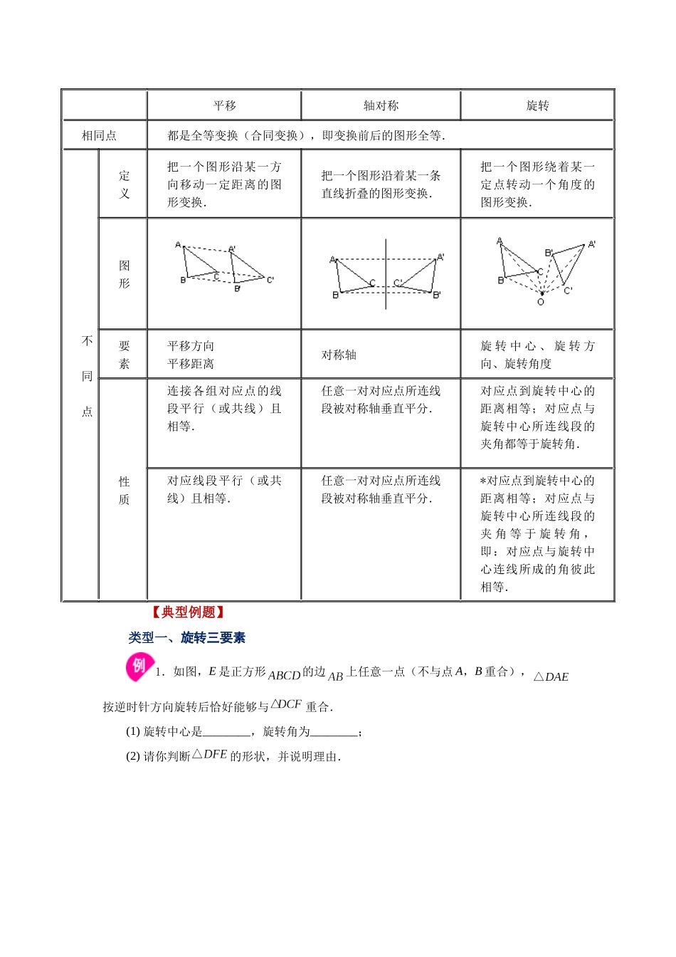 2026中考人教九年级数学上册基础夯实讲练-专题23.7 《旋转》全章复习与巩固（知识讲解）（附名师详解）_第2页