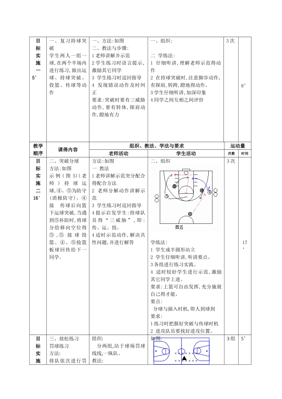 篮球突破分球教案_第3页