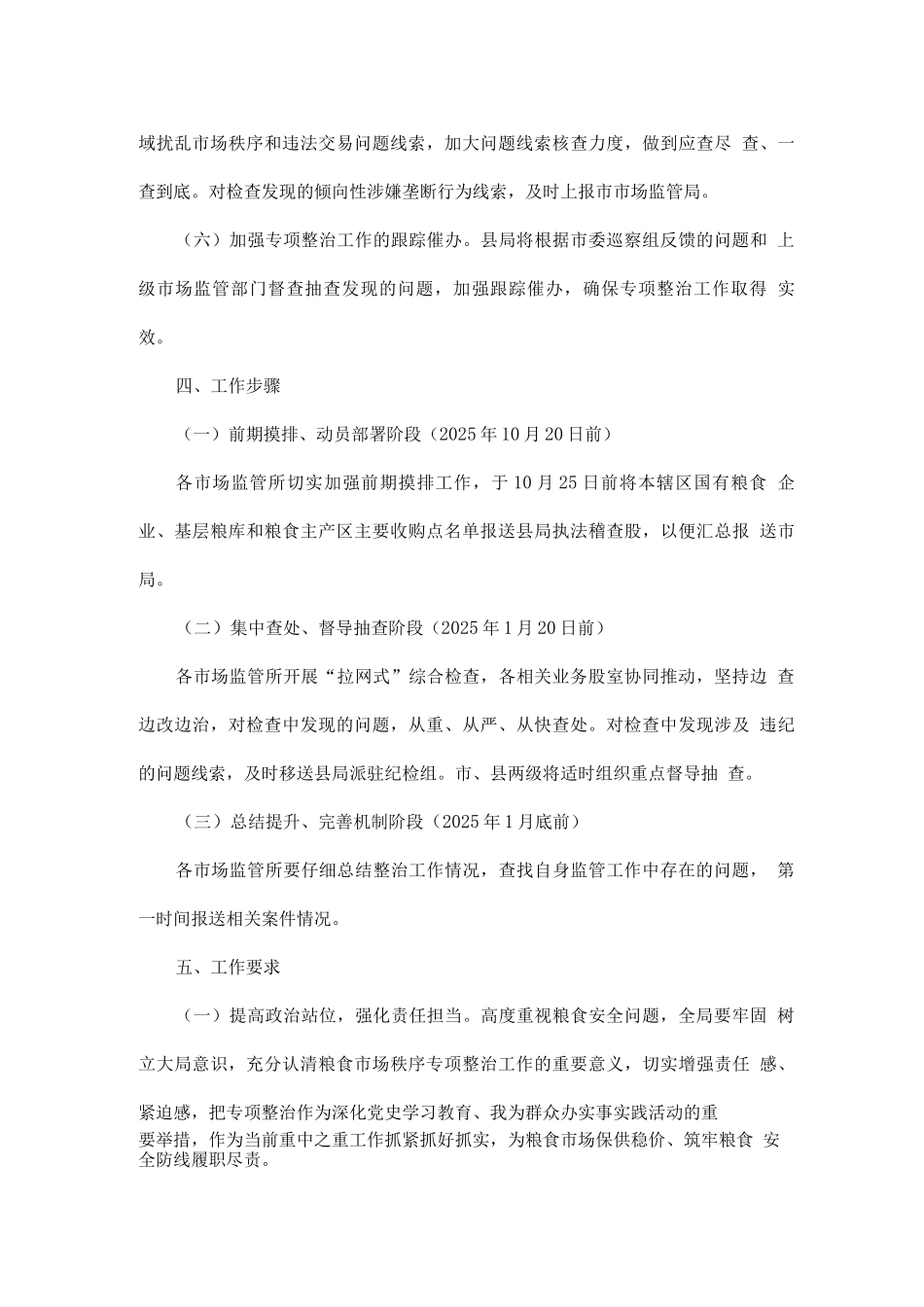 粮食市场秩序专项整治工作方案_第3页