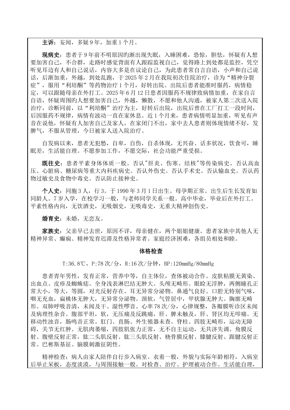 精神分裂症患者护理查房模板_第2页