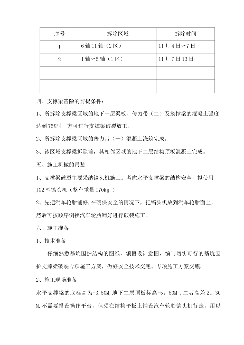 红星商务大楼支撑梁破碎凿除专项施工方案_第2页