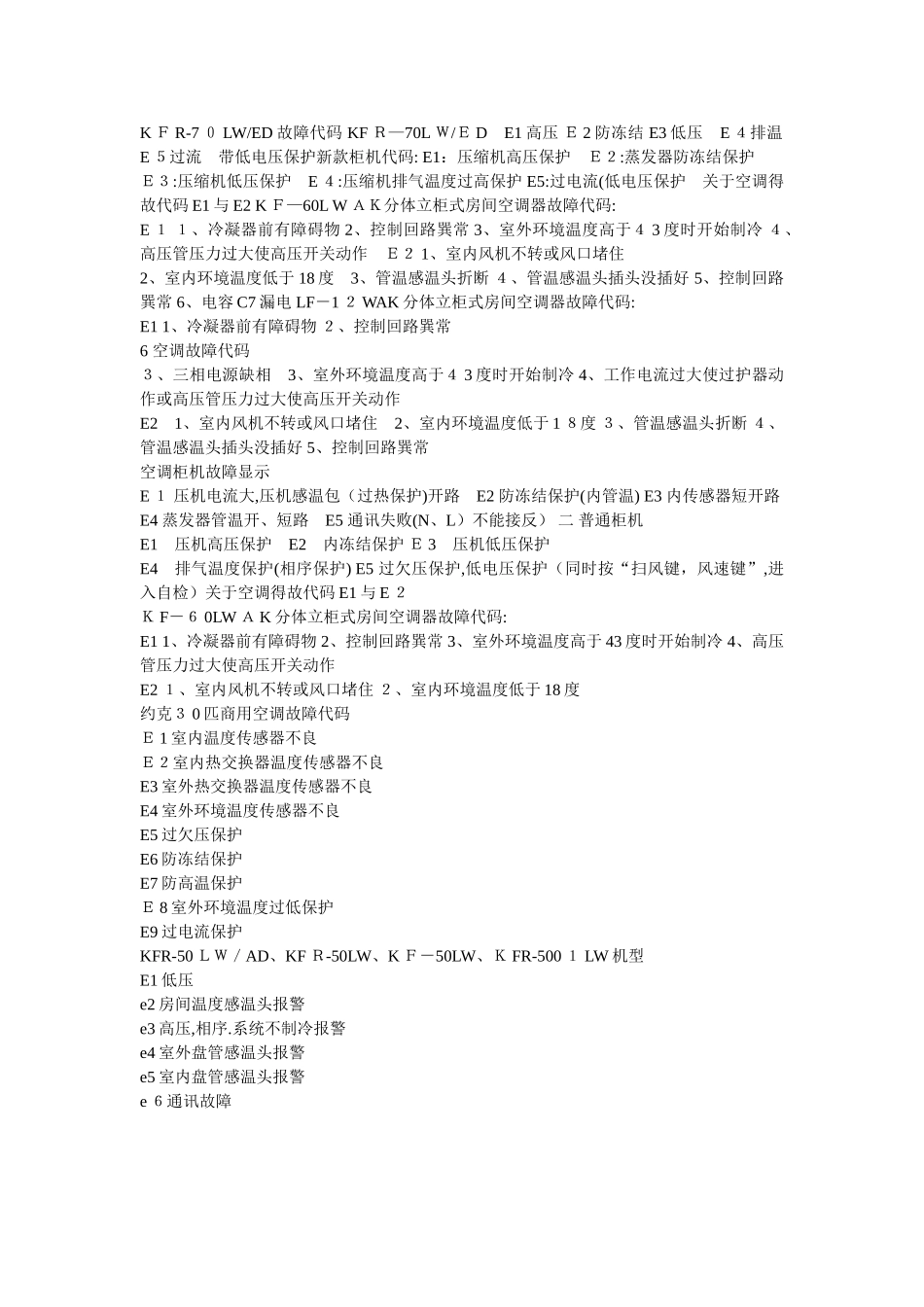 约克空调故障代码详解_第3页
