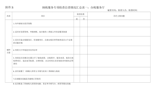纳税服务专项检查自查情况表办税服务厅