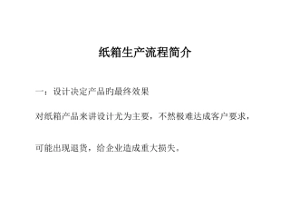 纸箱生产流程介绍