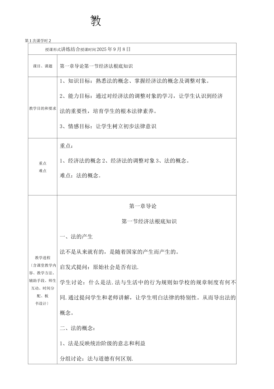 经济法基础教案_第1页
