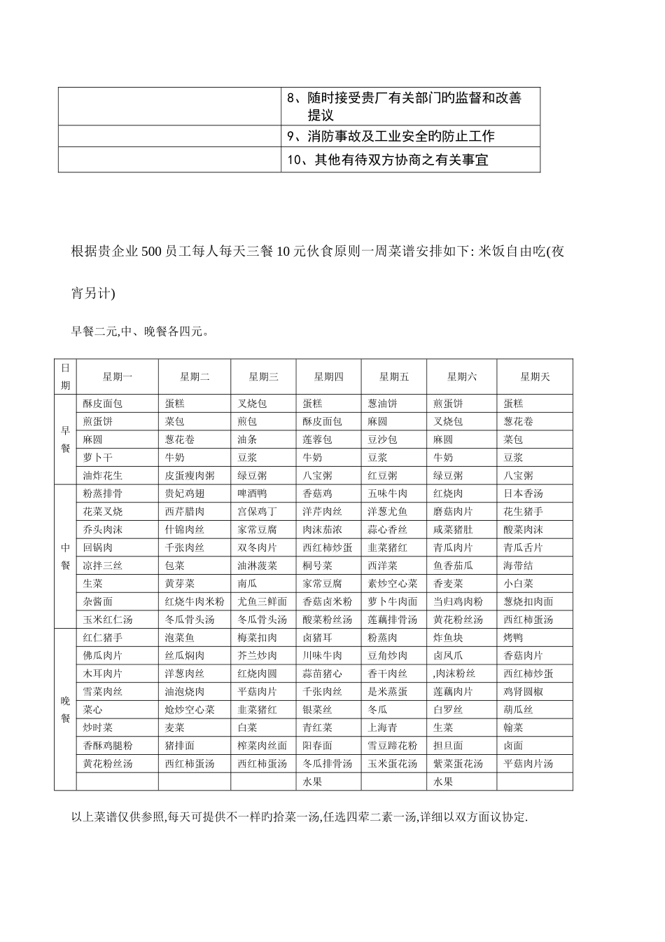经营食堂承包方案策划书范文_第2页