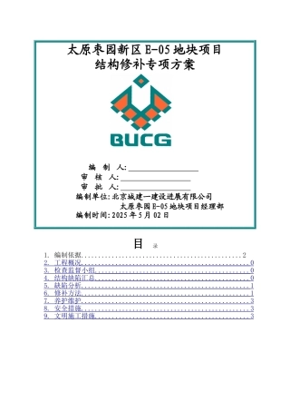 结构修补专项方案