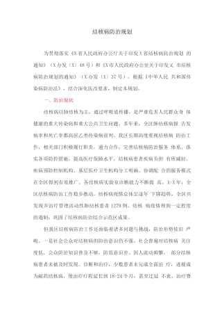 结核病防治规划