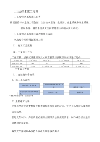 给排水施工方案