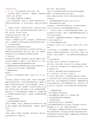 绝对的精辟精湛生理学重点总结自己