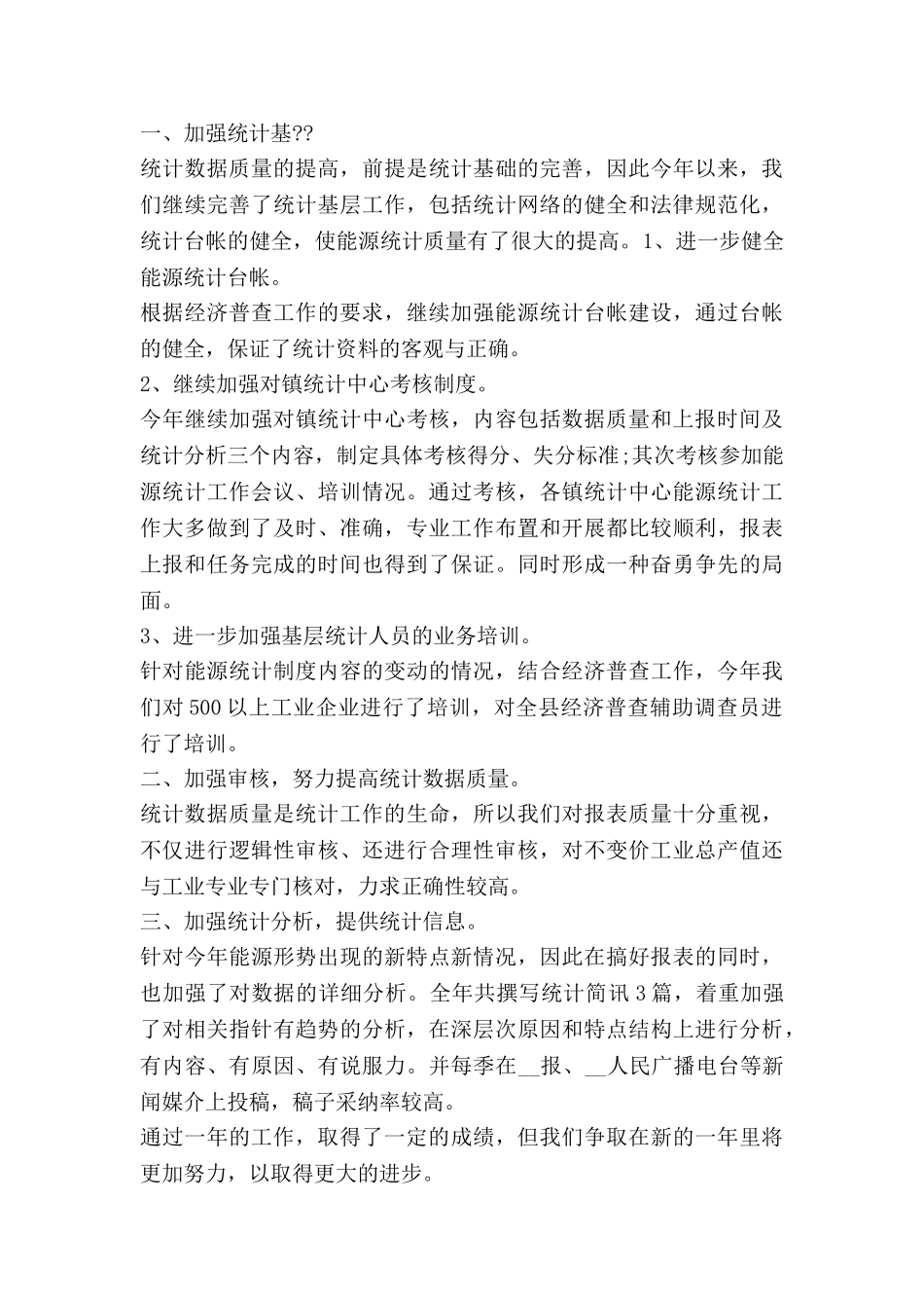 统计个人工作总结2025年通用5篇_第3页