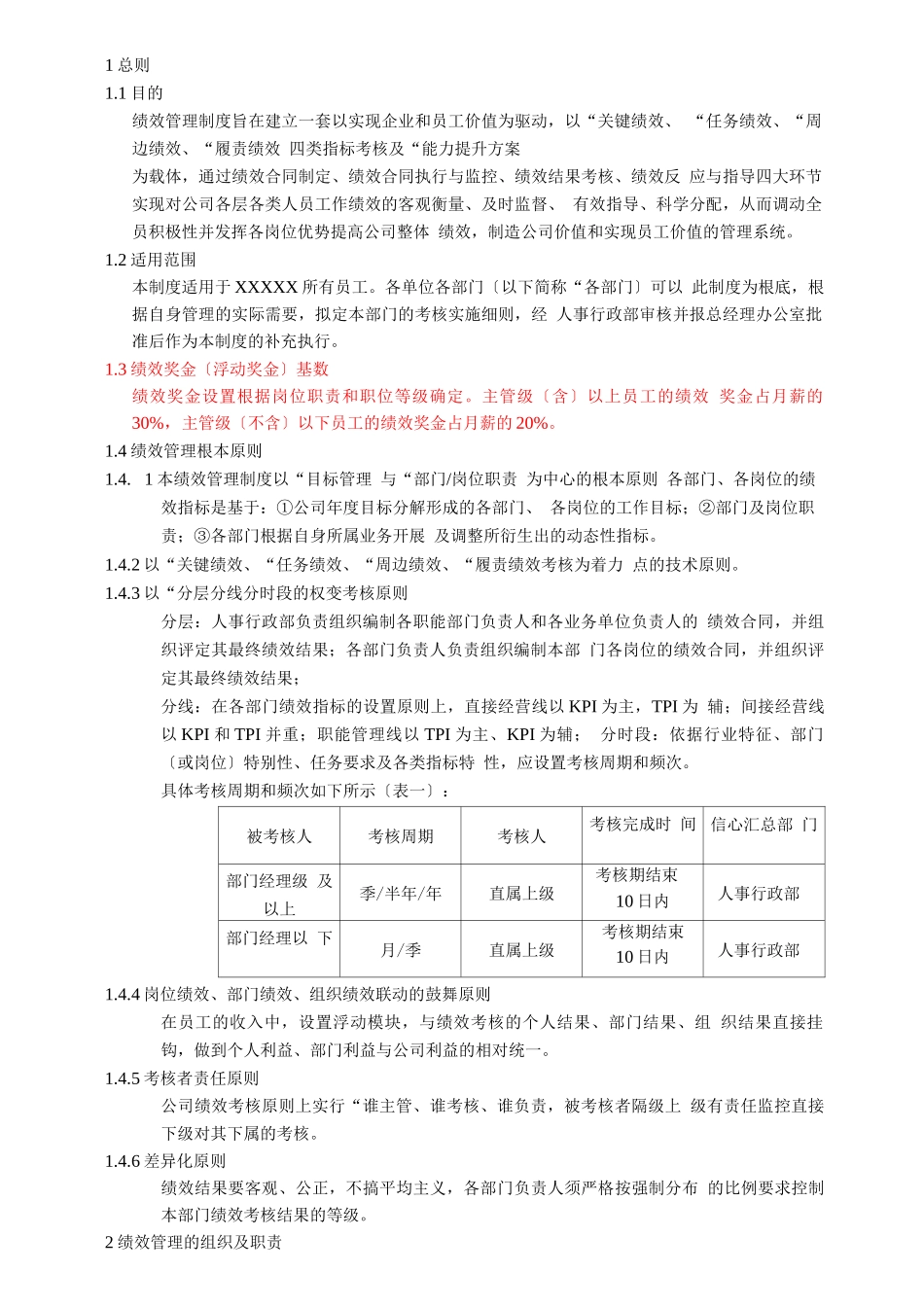绩效制度KPI&amp;MBO企业通用_第1页