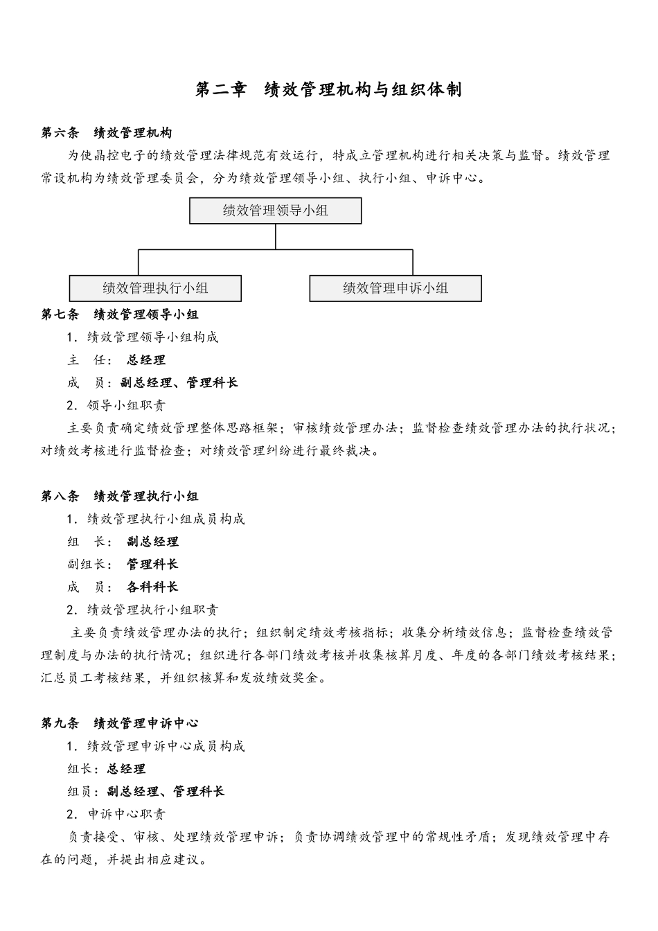 绩效管理制度电子公司--最新版_第3页