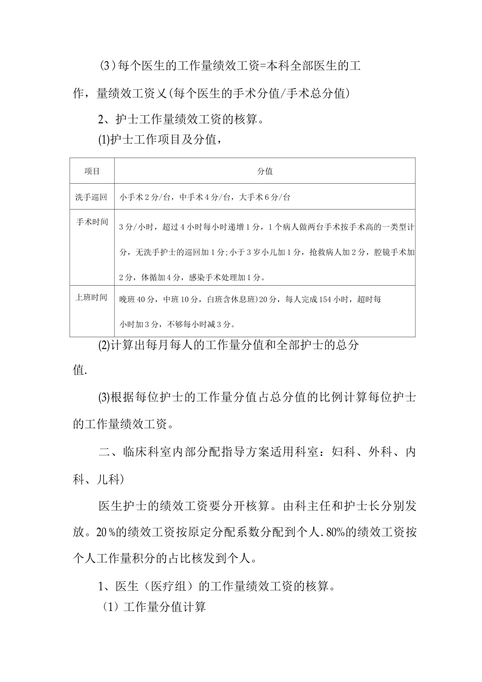 绩效考核科室二次分配指导方案_第2页
