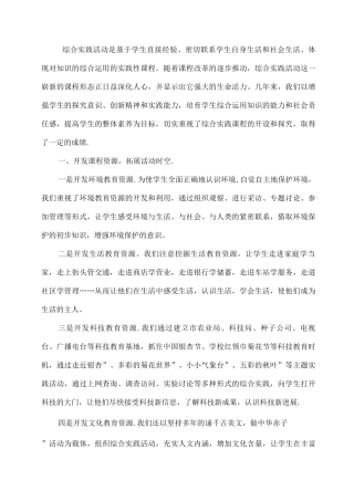 综合实践成果总结