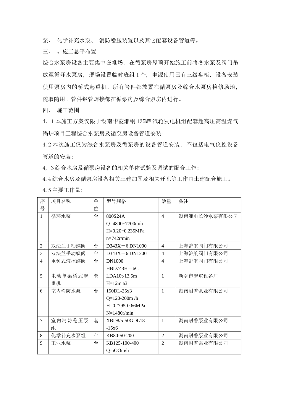 综合水泵房及循环水泵房设备及管道作业指导书样本_第2页