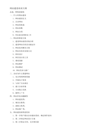 网站培训方案书