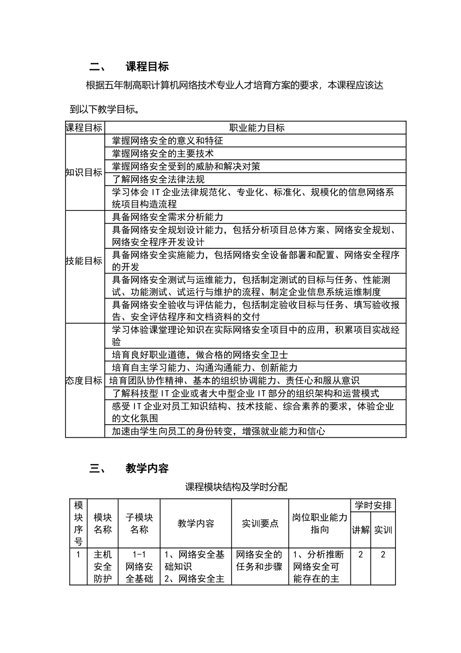 网络安全技术课程标准 _第3页