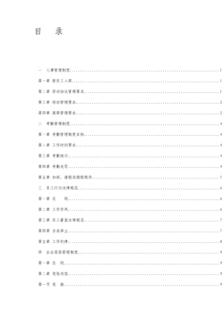网络科技公司人事管理规章制度