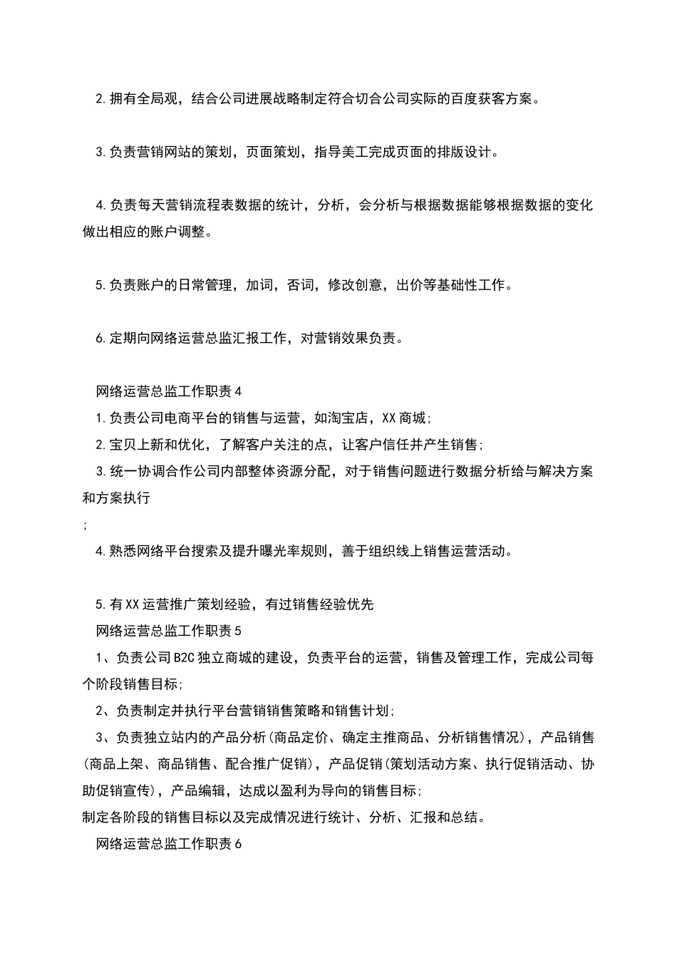 网络运营总监的工作职责_第2页