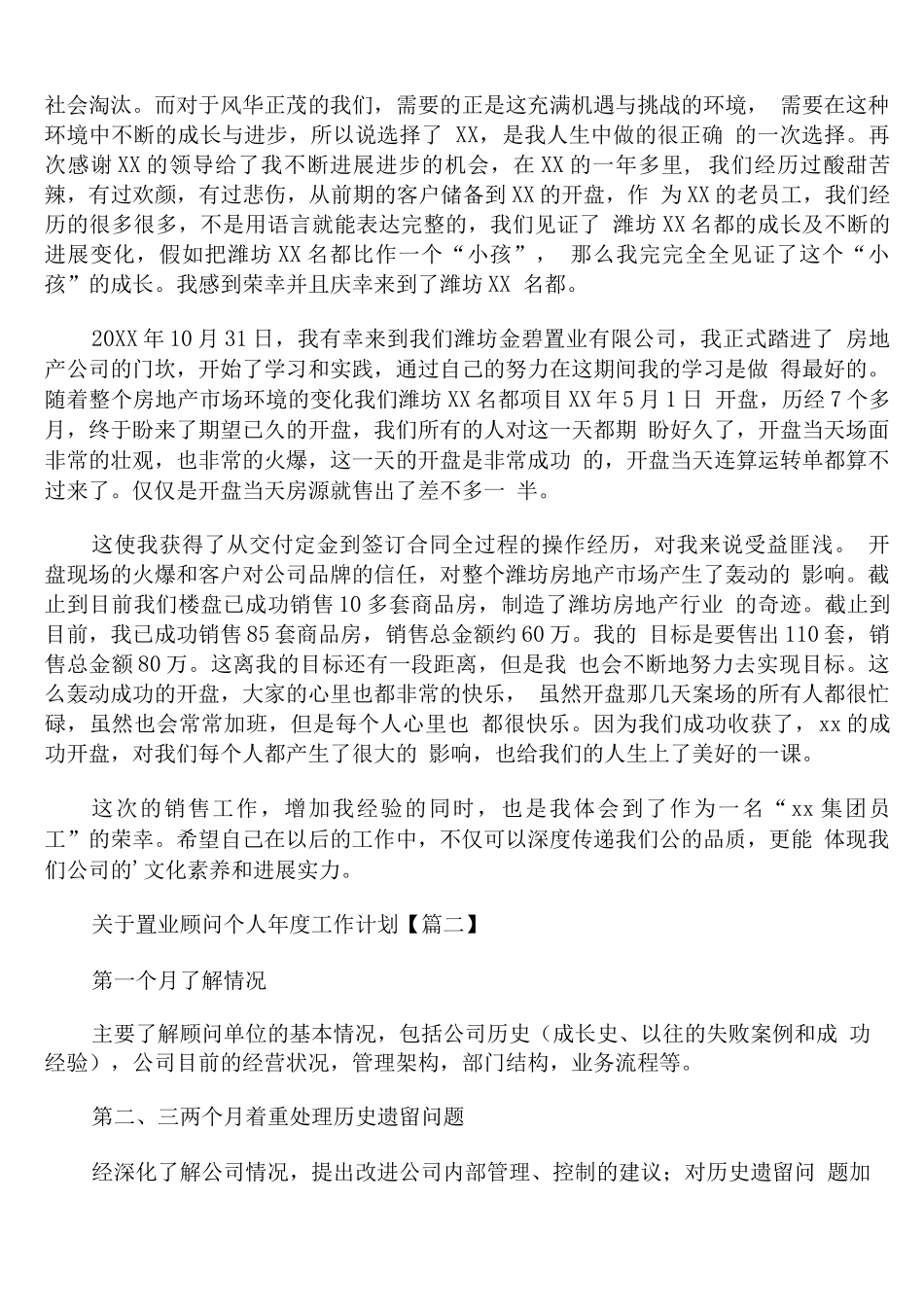 置业顾问个人年度工作计划_第2页