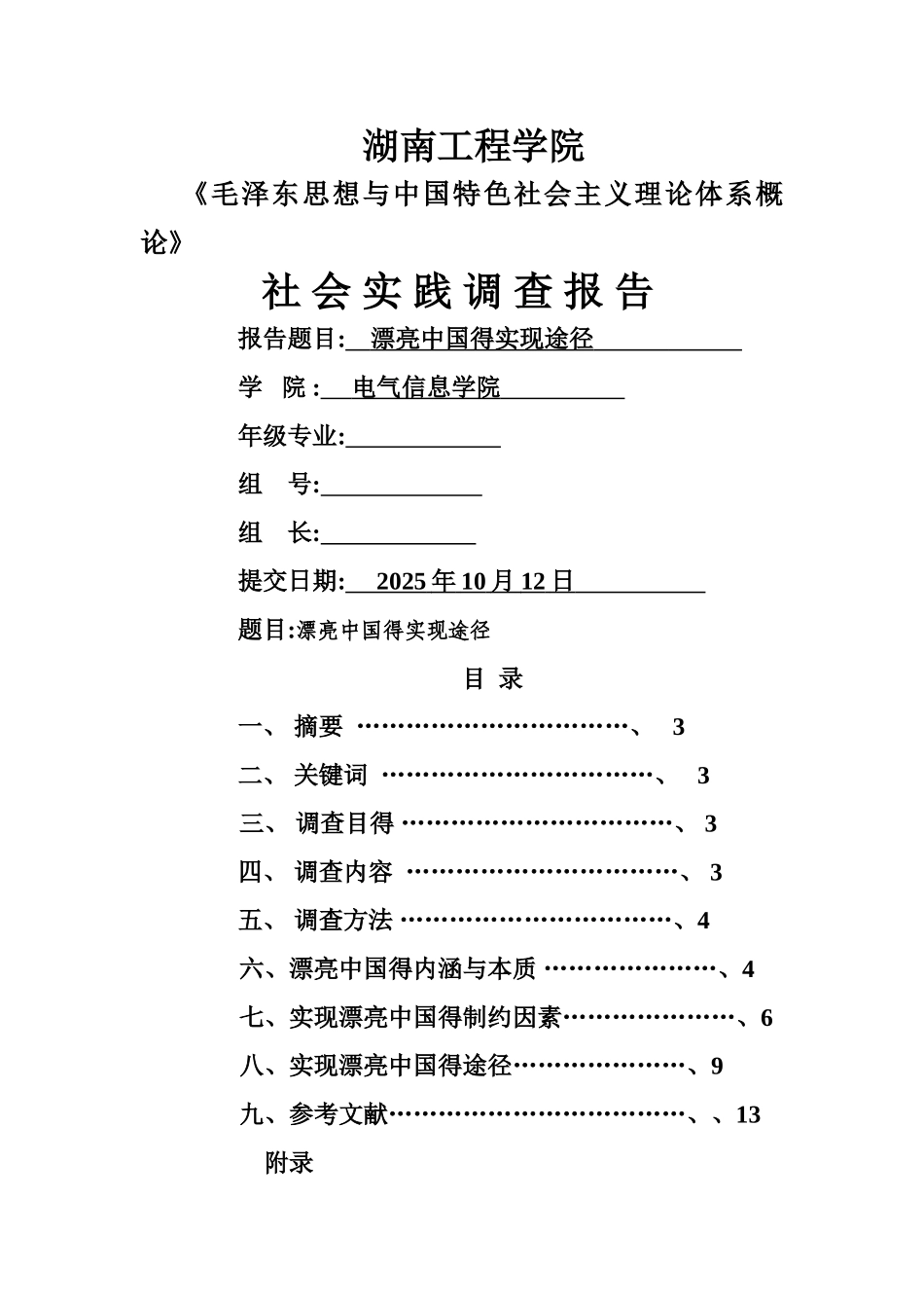 美丽中国实践报告_第1页
