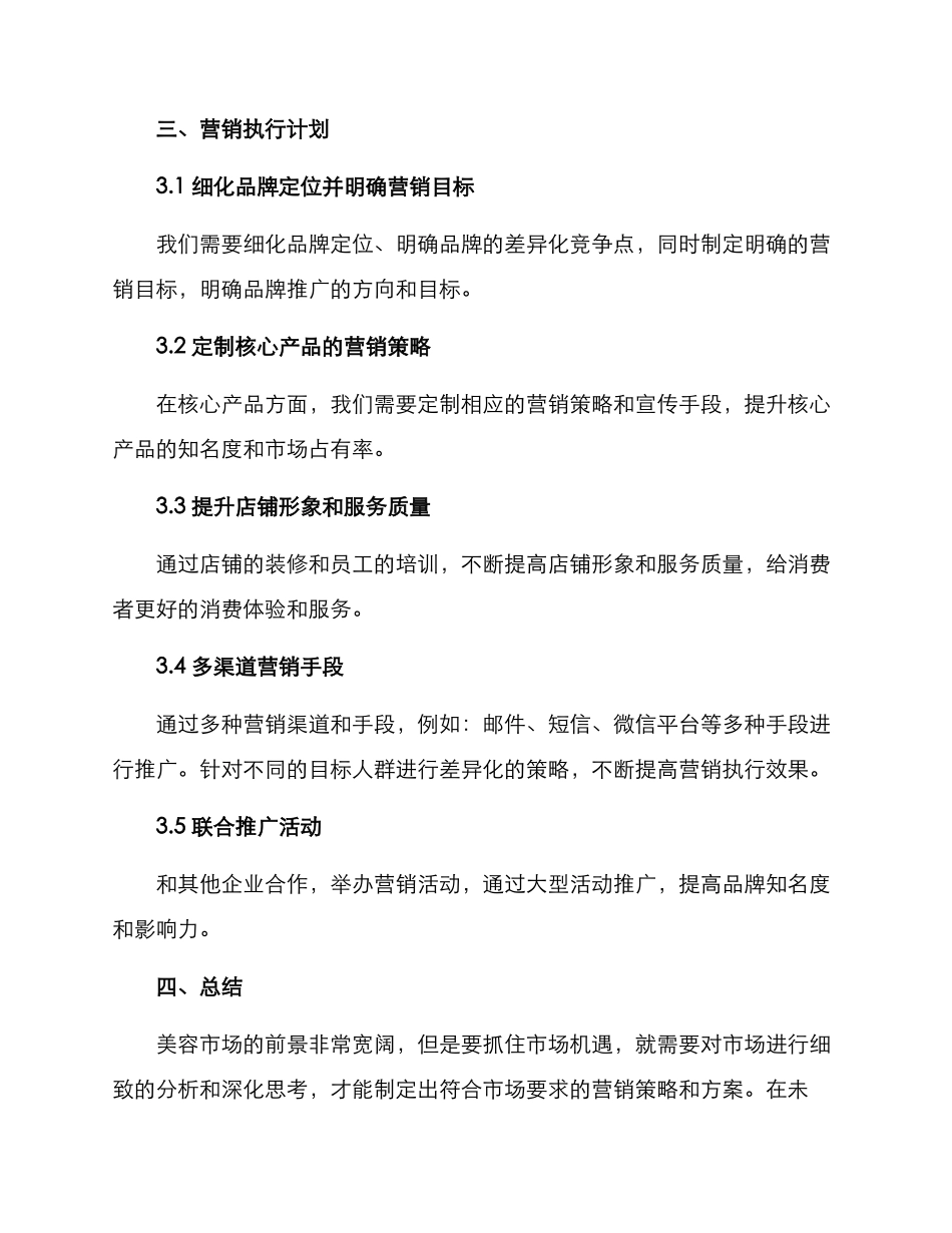 美容营销筹划方案_第3页
