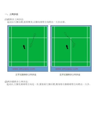 羽毛球步法大全