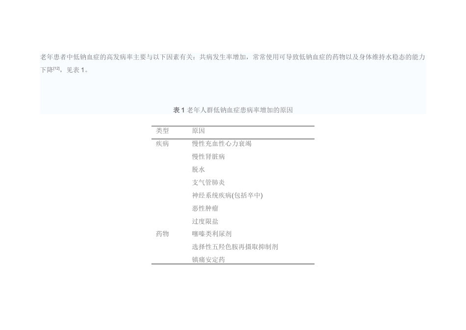 老年患者低钠血症的诊治中国专家建议_第2页