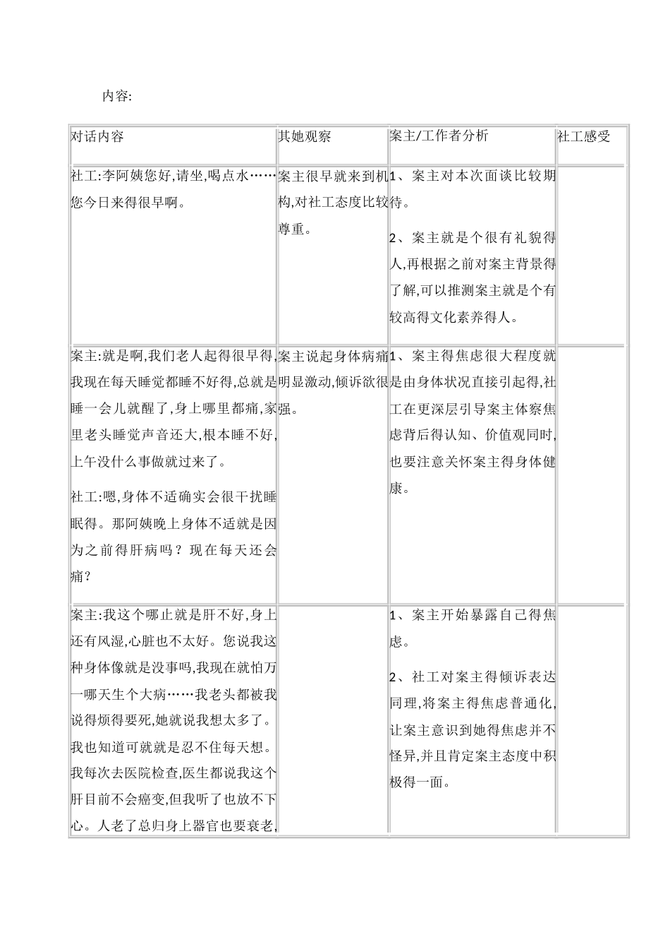 老年社会工作个案干预模拟设计_第3页